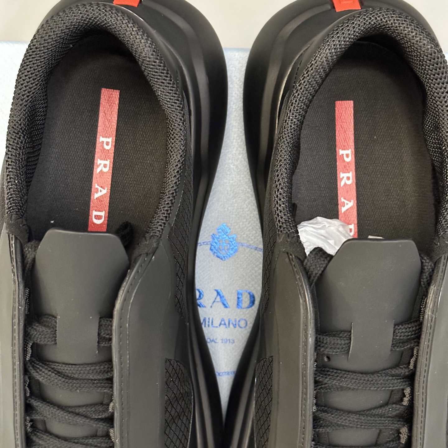 Prada America's Cup Re-Nylon And Bike Fabric Sneakers - FashionPlug