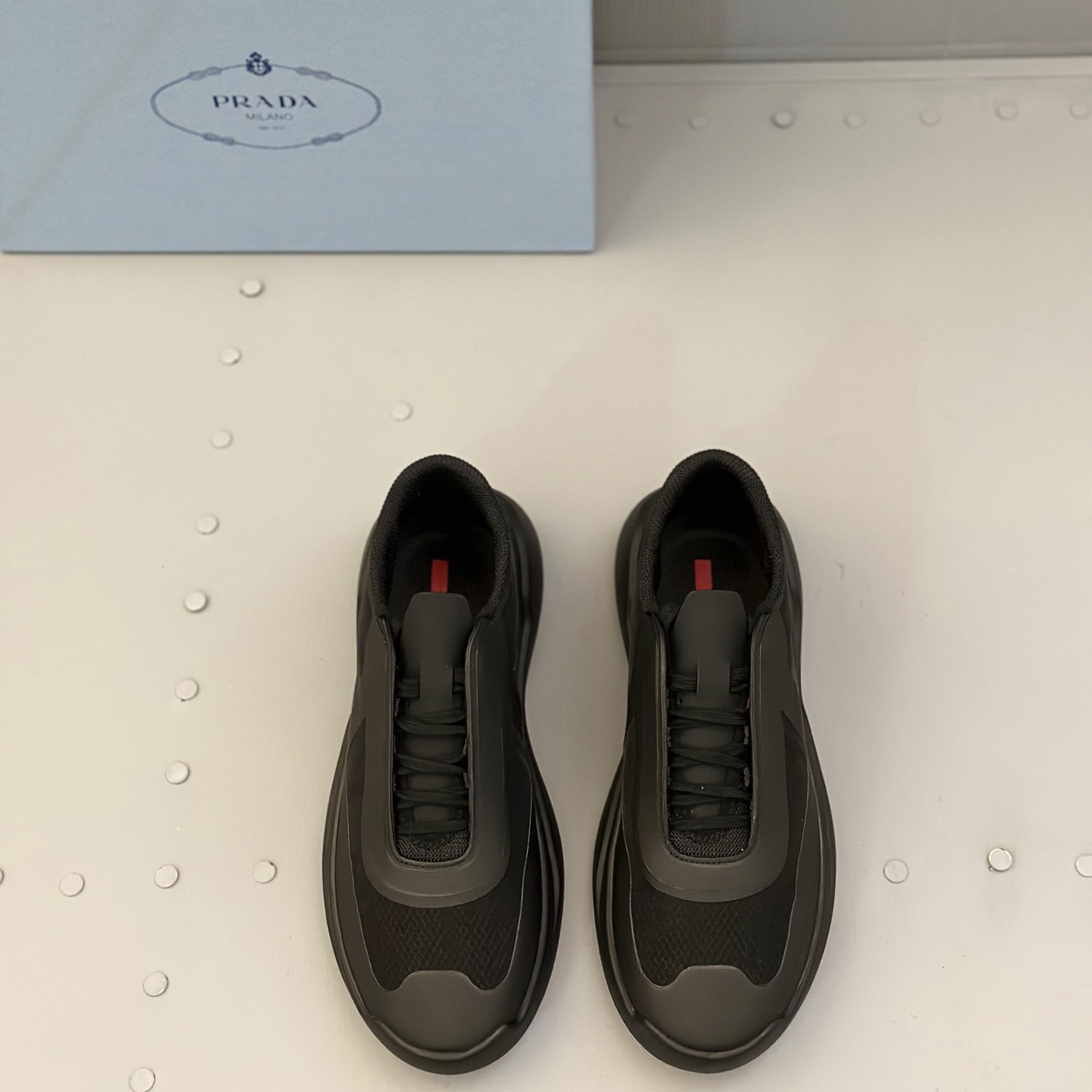 Prada America's Cup Re-Nylon And Bike Fabric Sneakers - FashionPlug