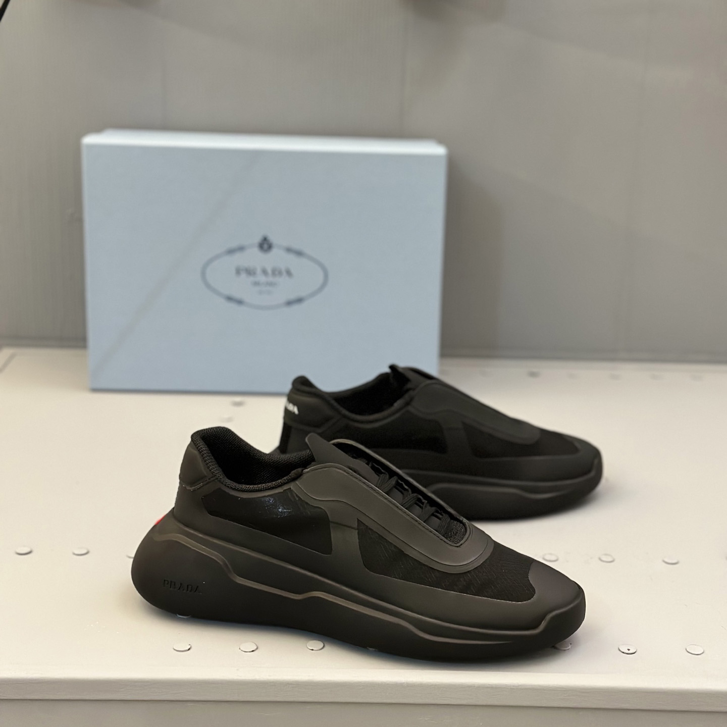 Prada America's Cup Re-Nylon And Bike Fabric Sneakers - FashionPlug
