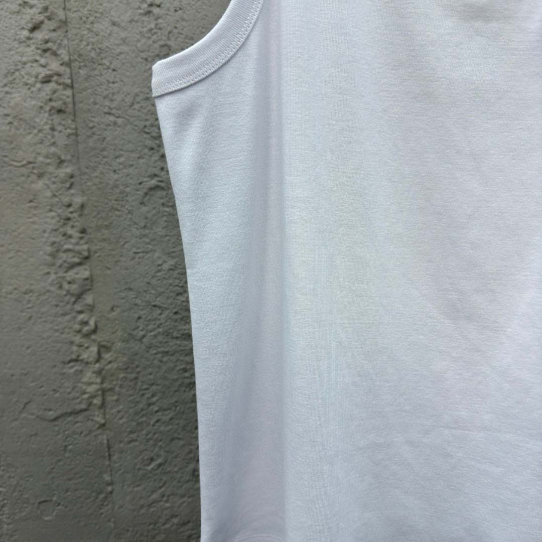 Prada Cotton Tank Top With Enamel Logo - FashionPlug