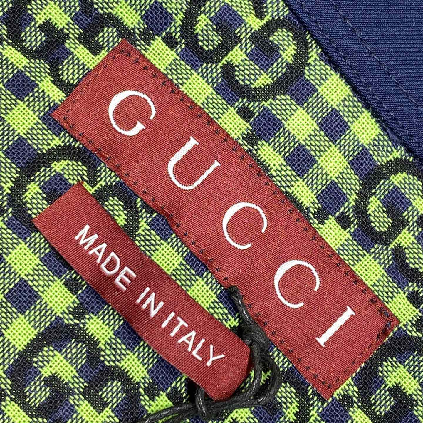 Gucci GG Gingham Cotton Wool Jacket - FashionPlug