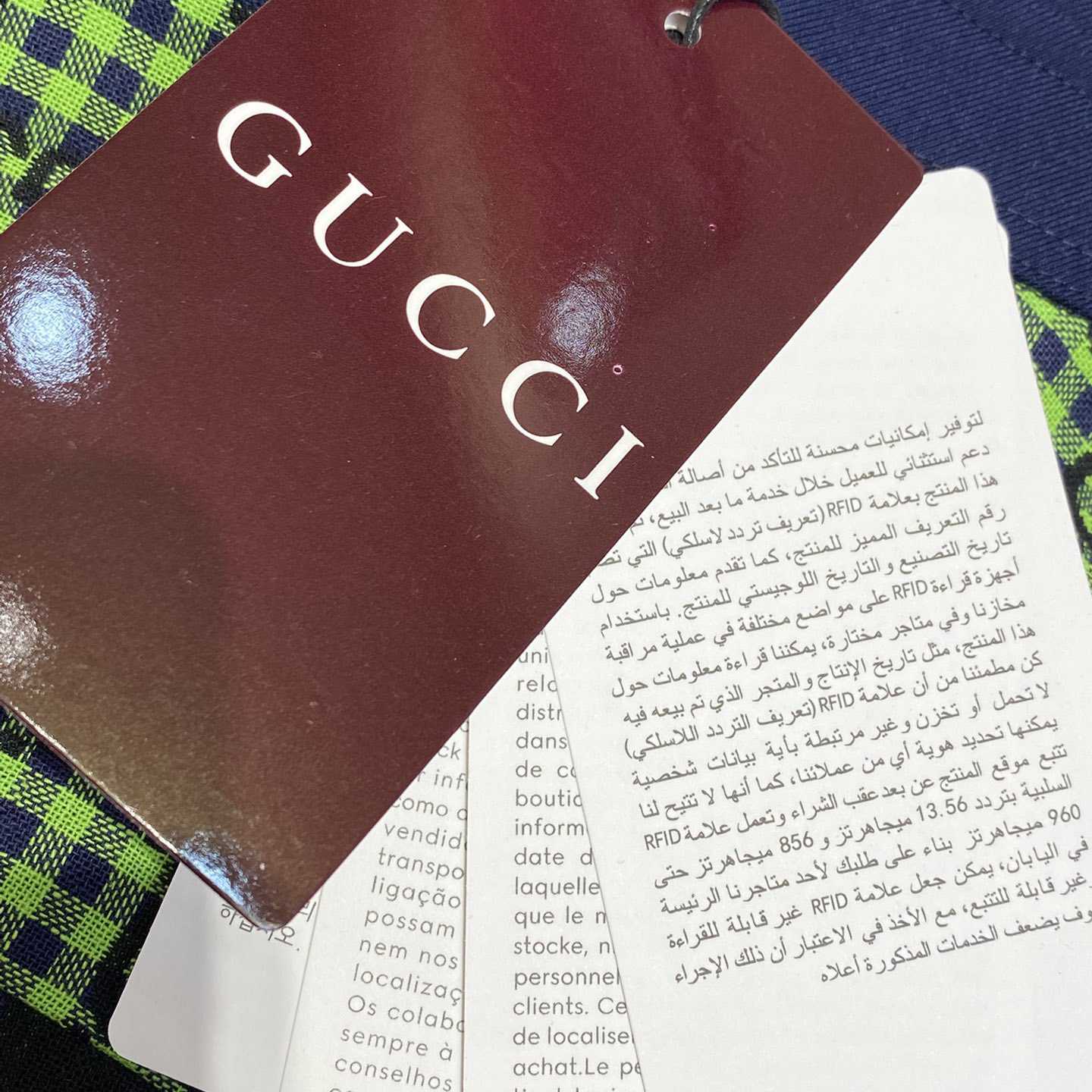 Gucci GG Gingham Cotton Wool Jacket - FashionPlug