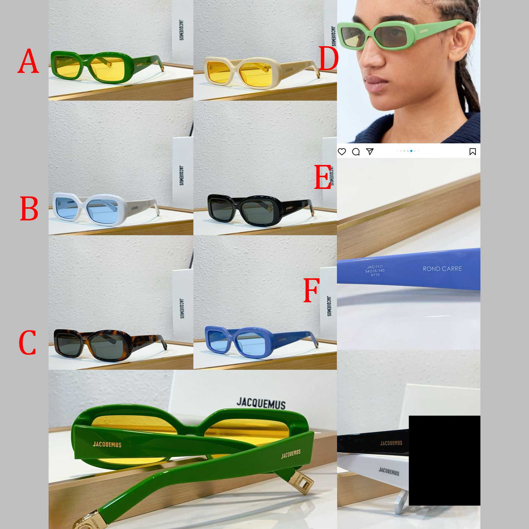Jacquemus ROND CARRE Sunglasses - FashionPlug