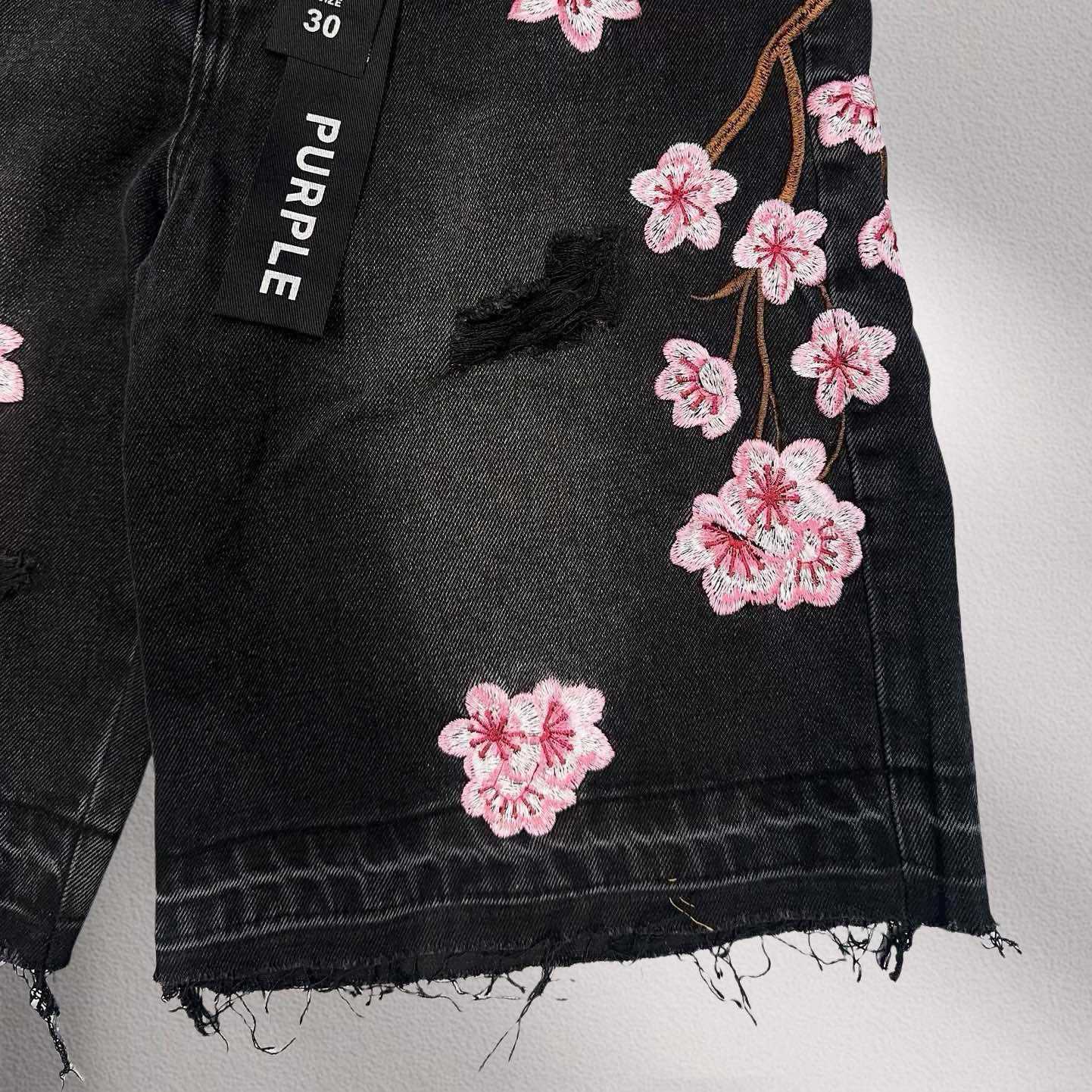 Purple-Brand Denim Shorts    6040 - FashionPlug