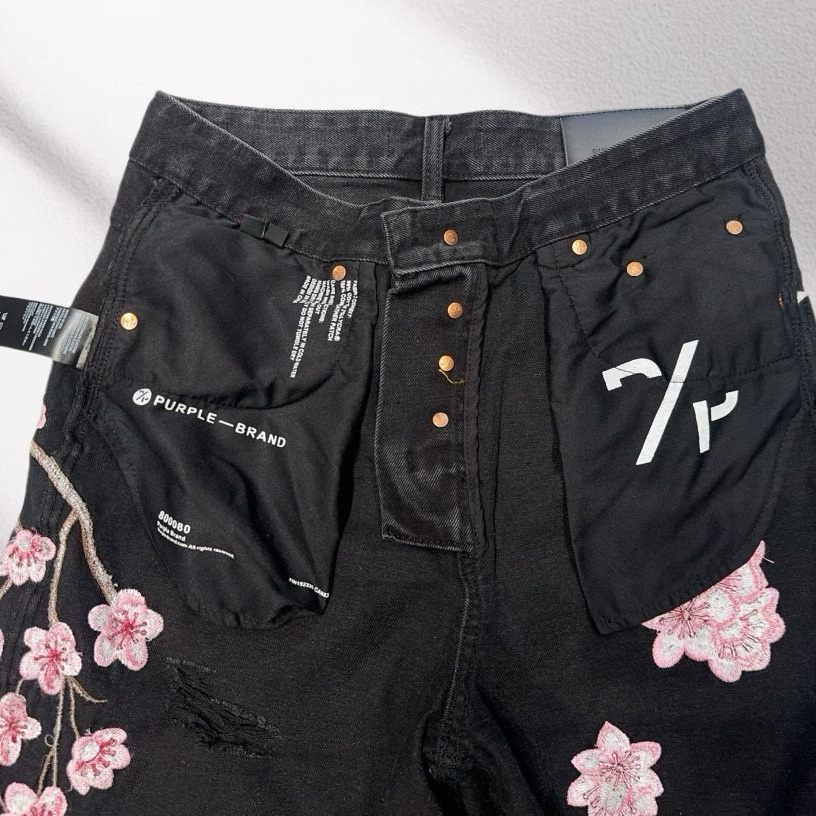 Purple-Brand Denim Shorts    6040 - FashionPlug