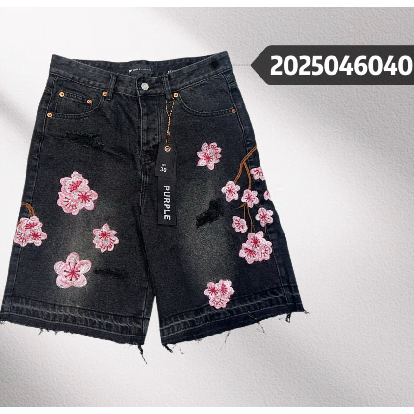 Purple-Brand Denim Shorts    6040 - FashionPlug