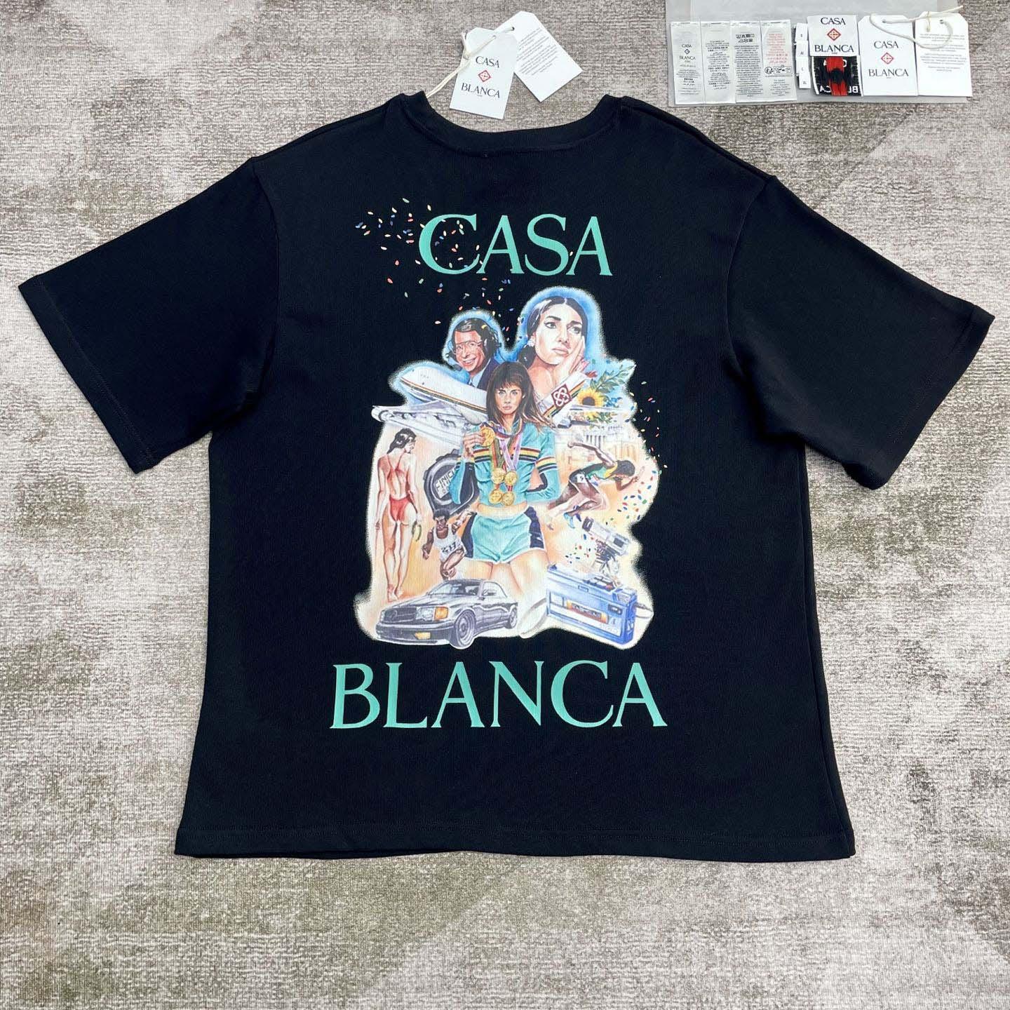 Casablanca printed T-shirt   C949 - FashionPlug