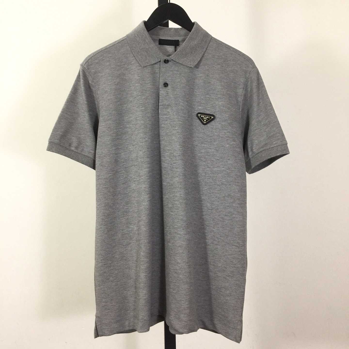 Prada Logo Cotton Polo Shirt - FashionPlug