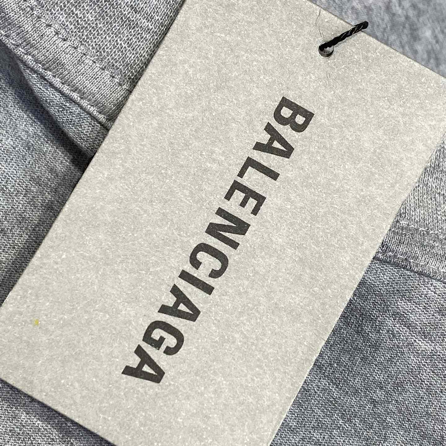 Balenciaga New Tape Type TR T-Shirt Medium Fit In Grey  - FashionPlug