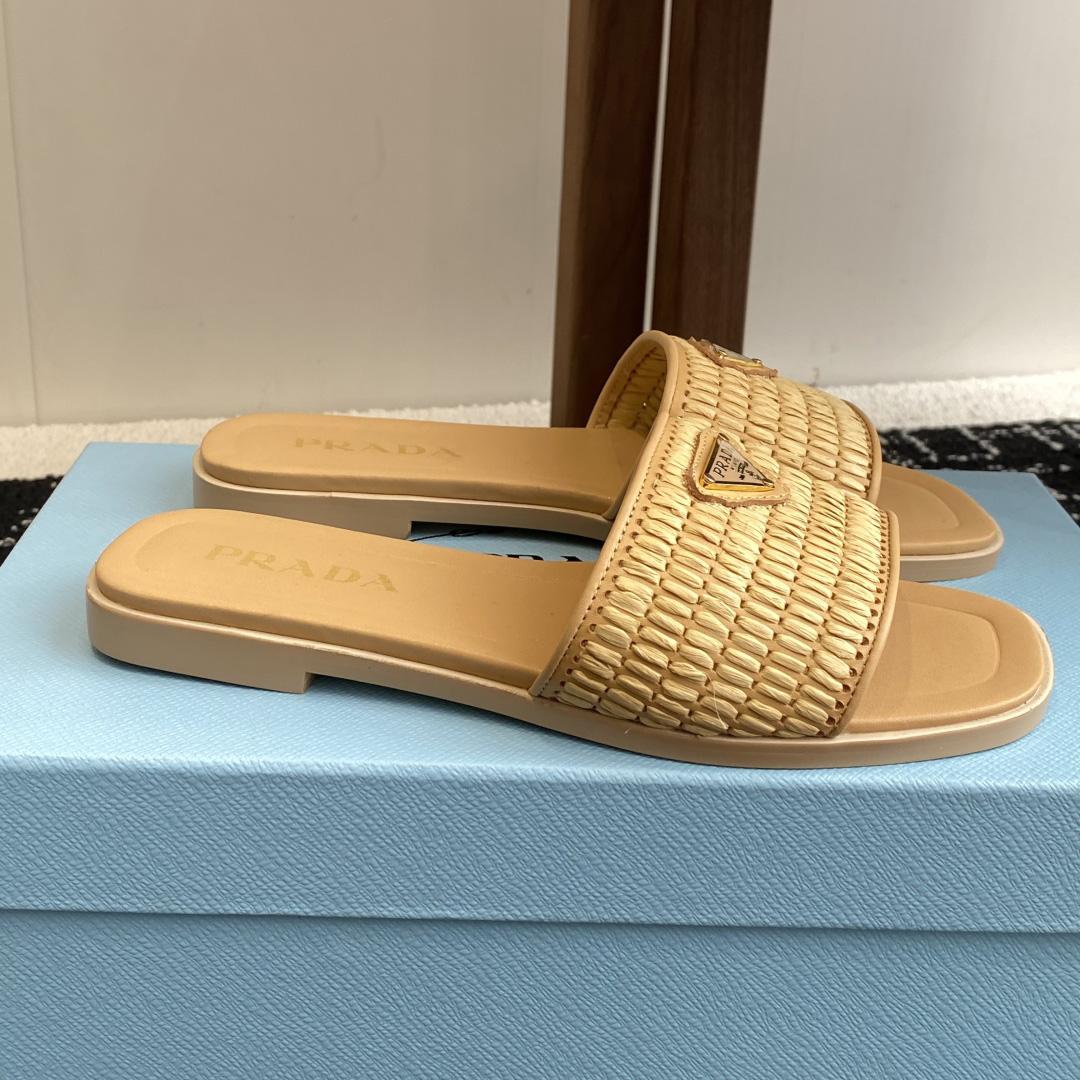 Prada Crochet-detail Sandals  - FashionPlug