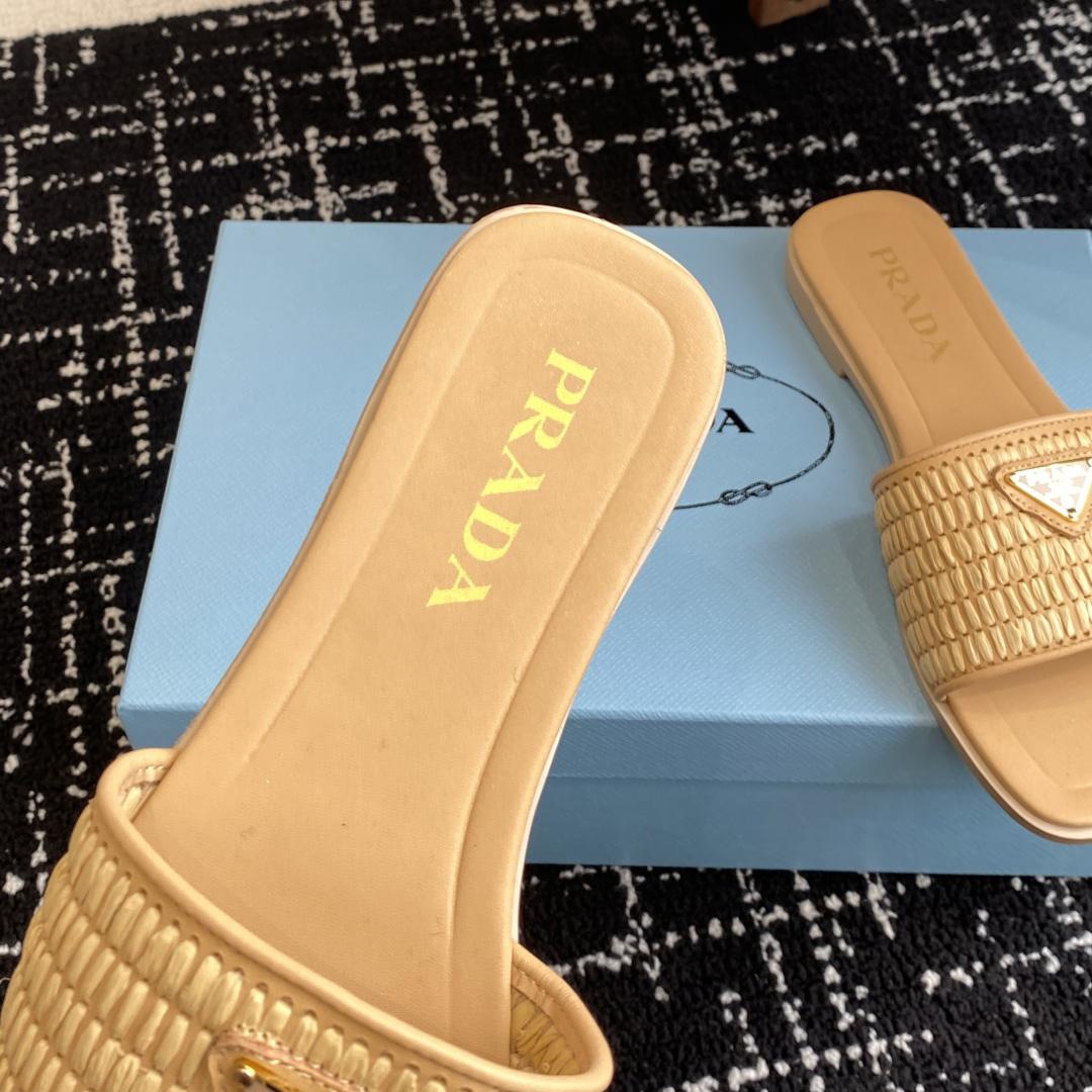 Prada Crochet-detail Sandals  - FashionPlug