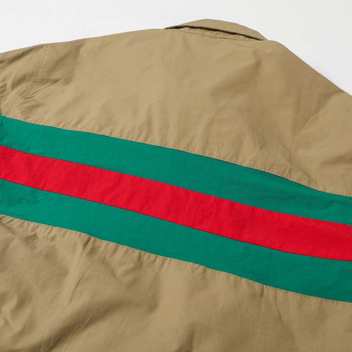Gucci Classic Red And Green Striped Jacket - FashionPlug