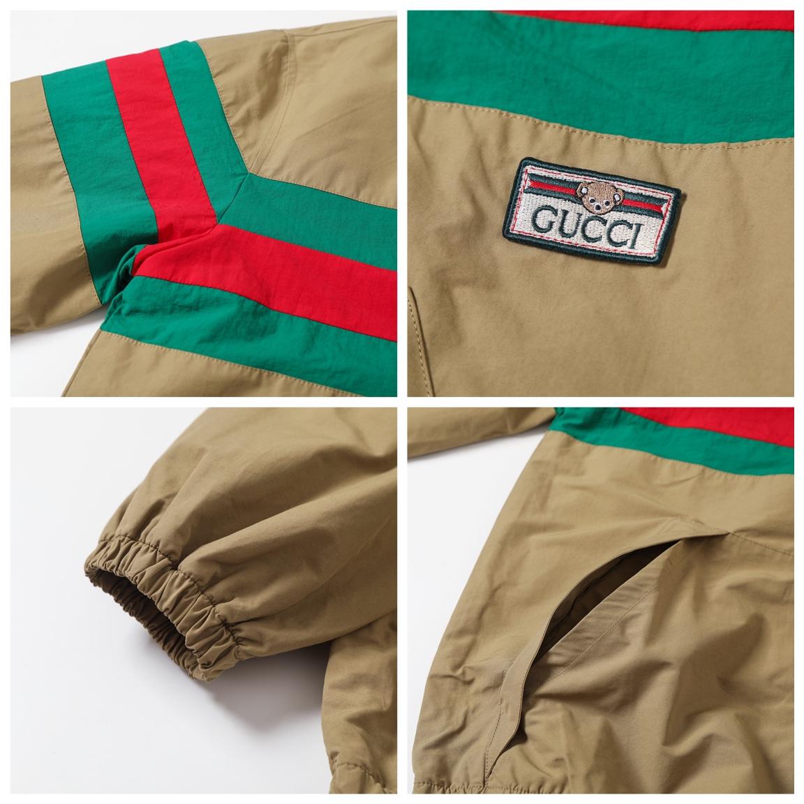 Gucci Classic Red And Green Striped Jacket - FashionPlug