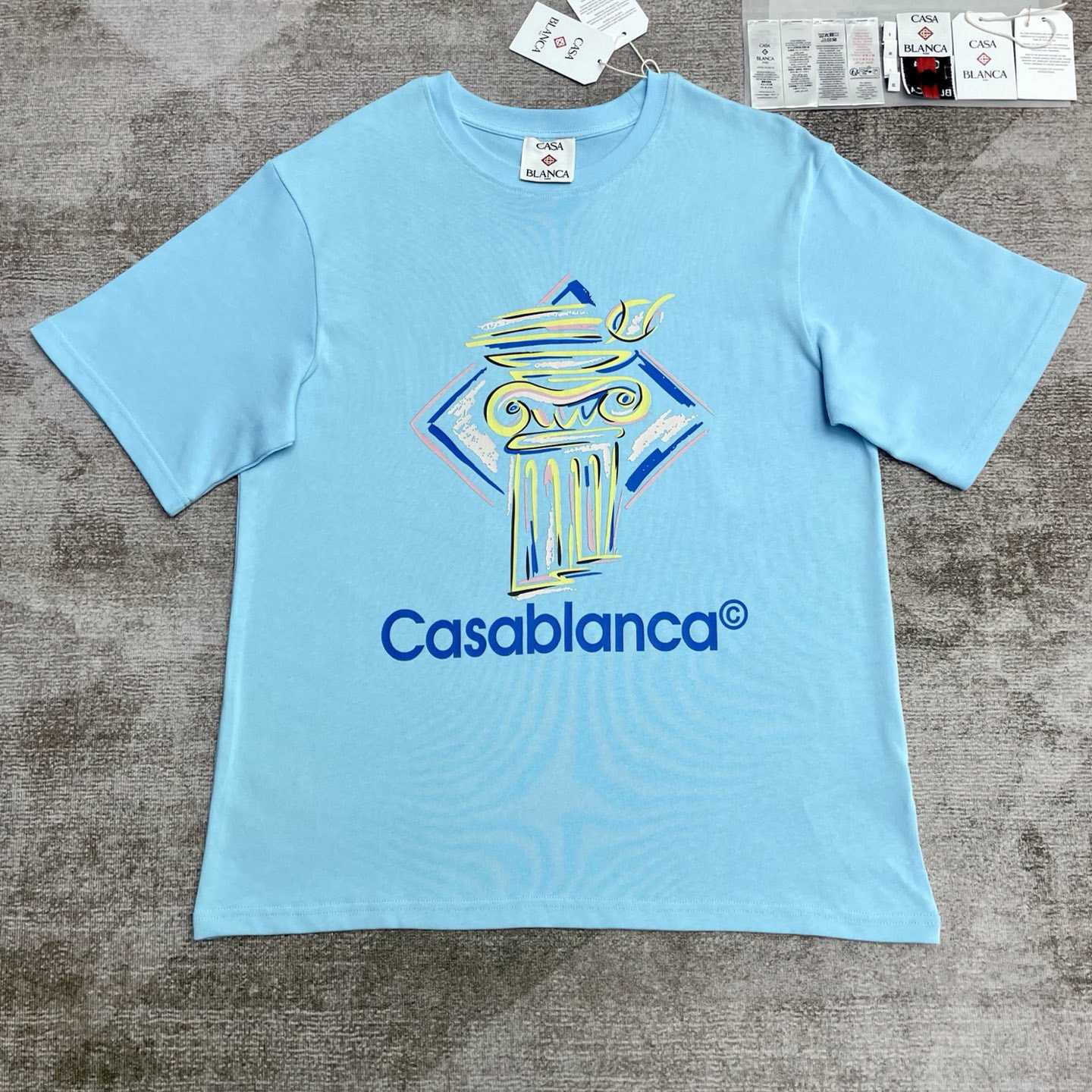 Casablanca Diamond Column-print T-shirt   C945 - FashionPlug
