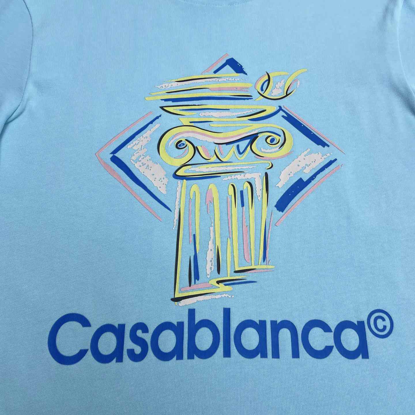 Casablanca Diamond Column-print T-shirt   C945 - FashionPlug