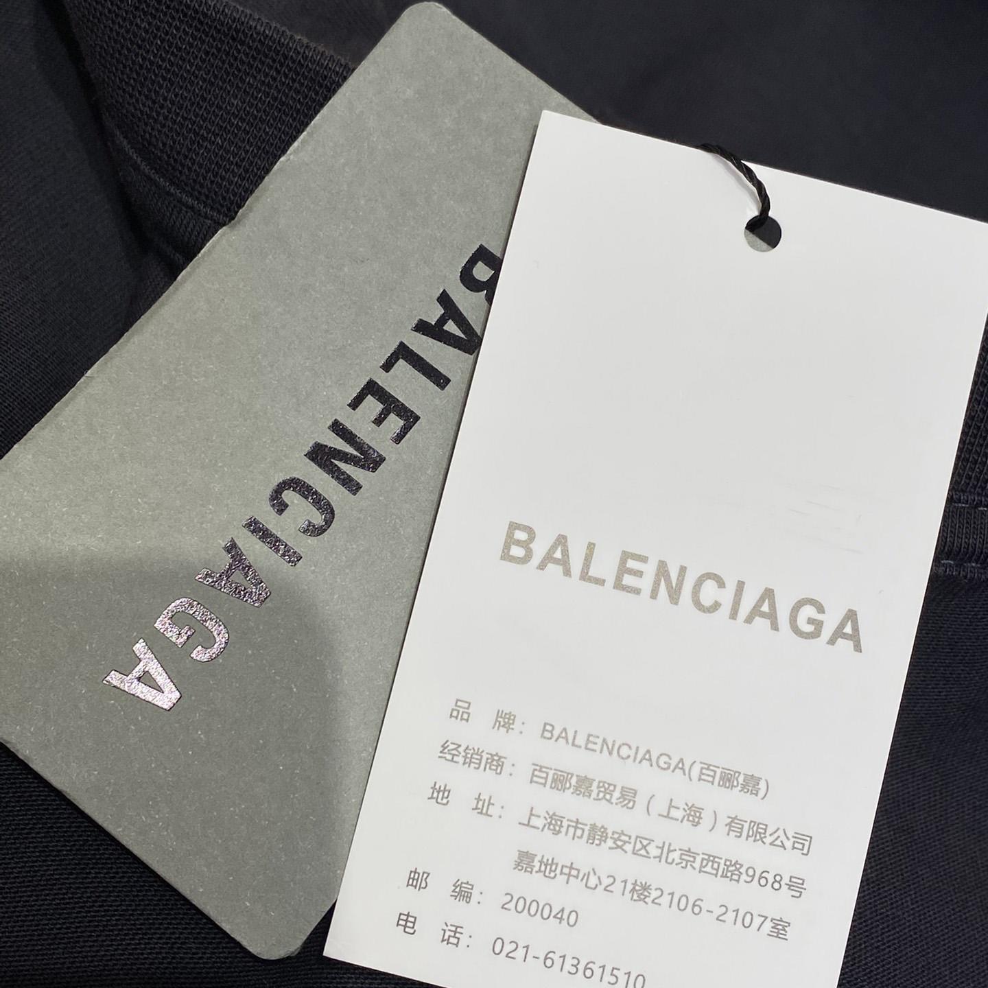 Balenciaga New Tape Type TR T-Shirt Medium Fit In Faded Washed Black - FashionPlug
