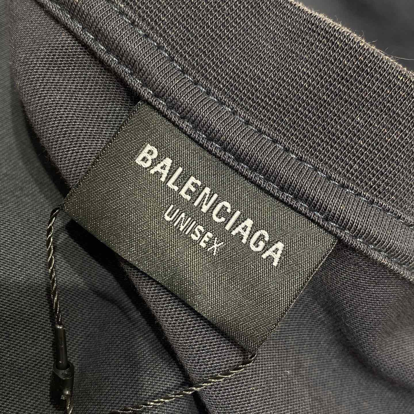 Balenciaga New Tape Type TR T-Shirt Medium Fit In Faded Washed Black - FashionPlug