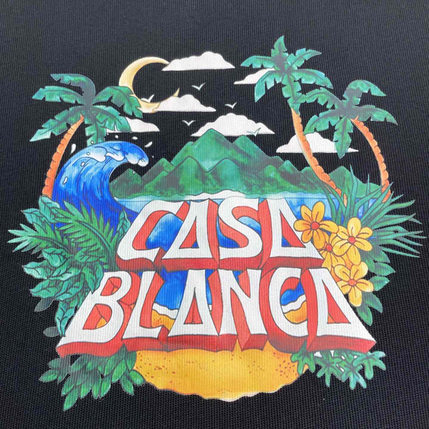 Casablanca Black 'Casa' Beach Wave T-Shirt   C990 - FashionPlug