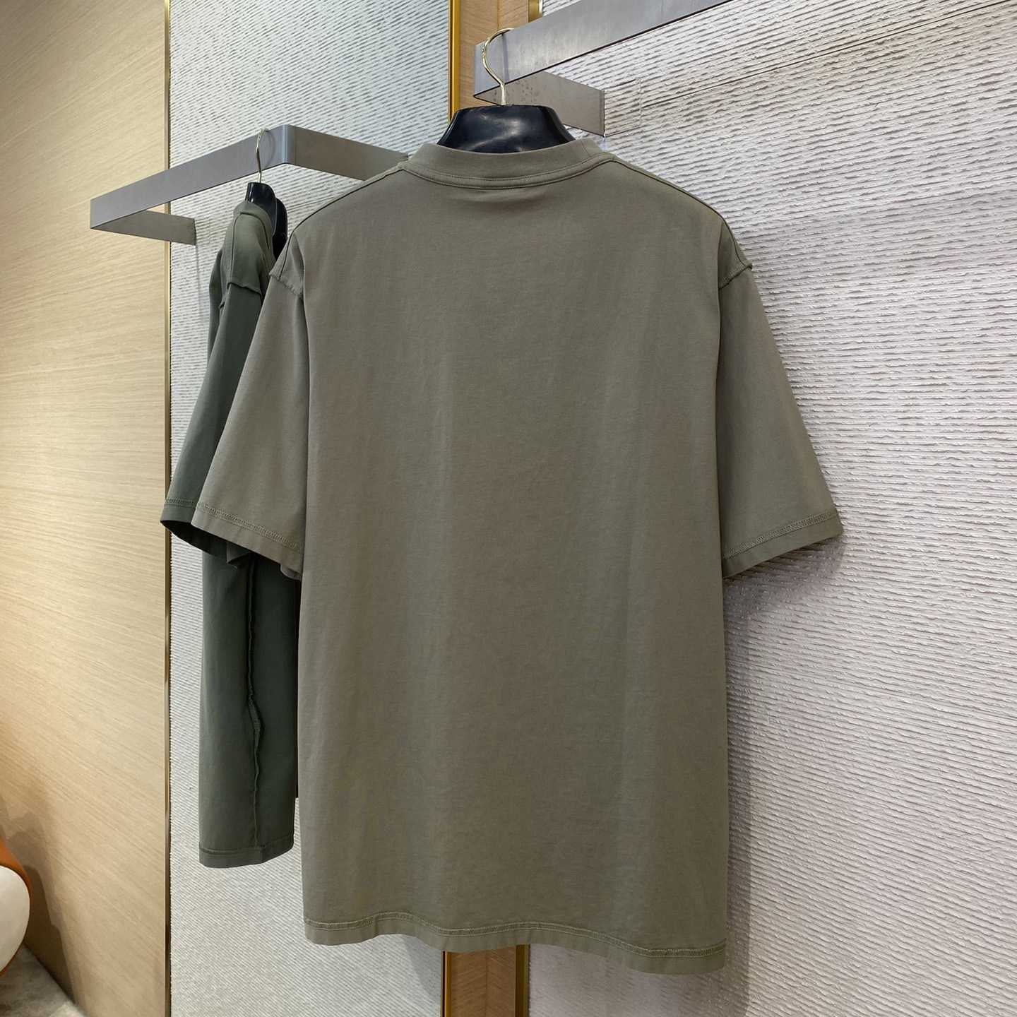 Balenciaga Inside-Out T-Shirt Medium Fit In Army Green - FashionPlug