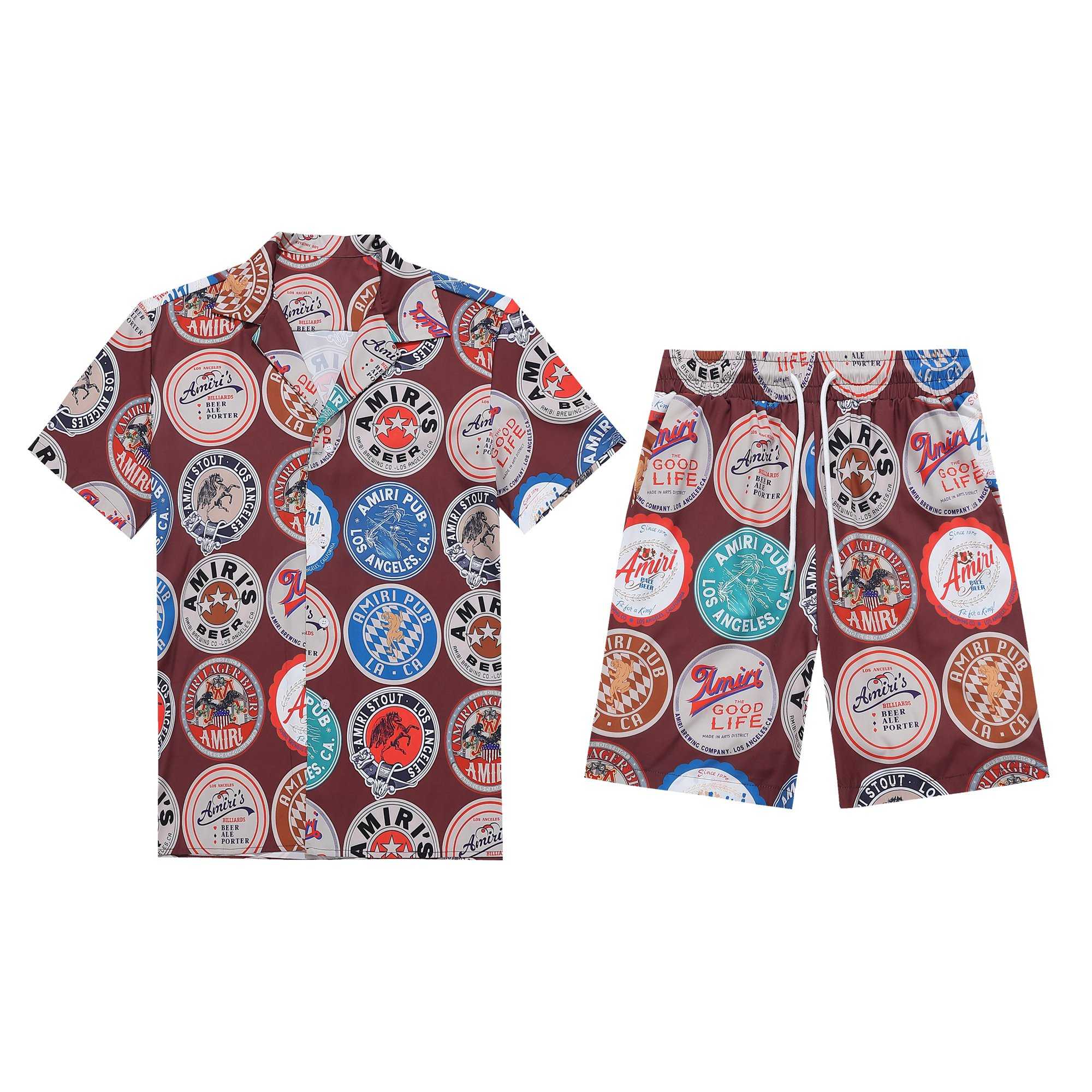 Amiri Silk Shirt And Short - FashionPlug