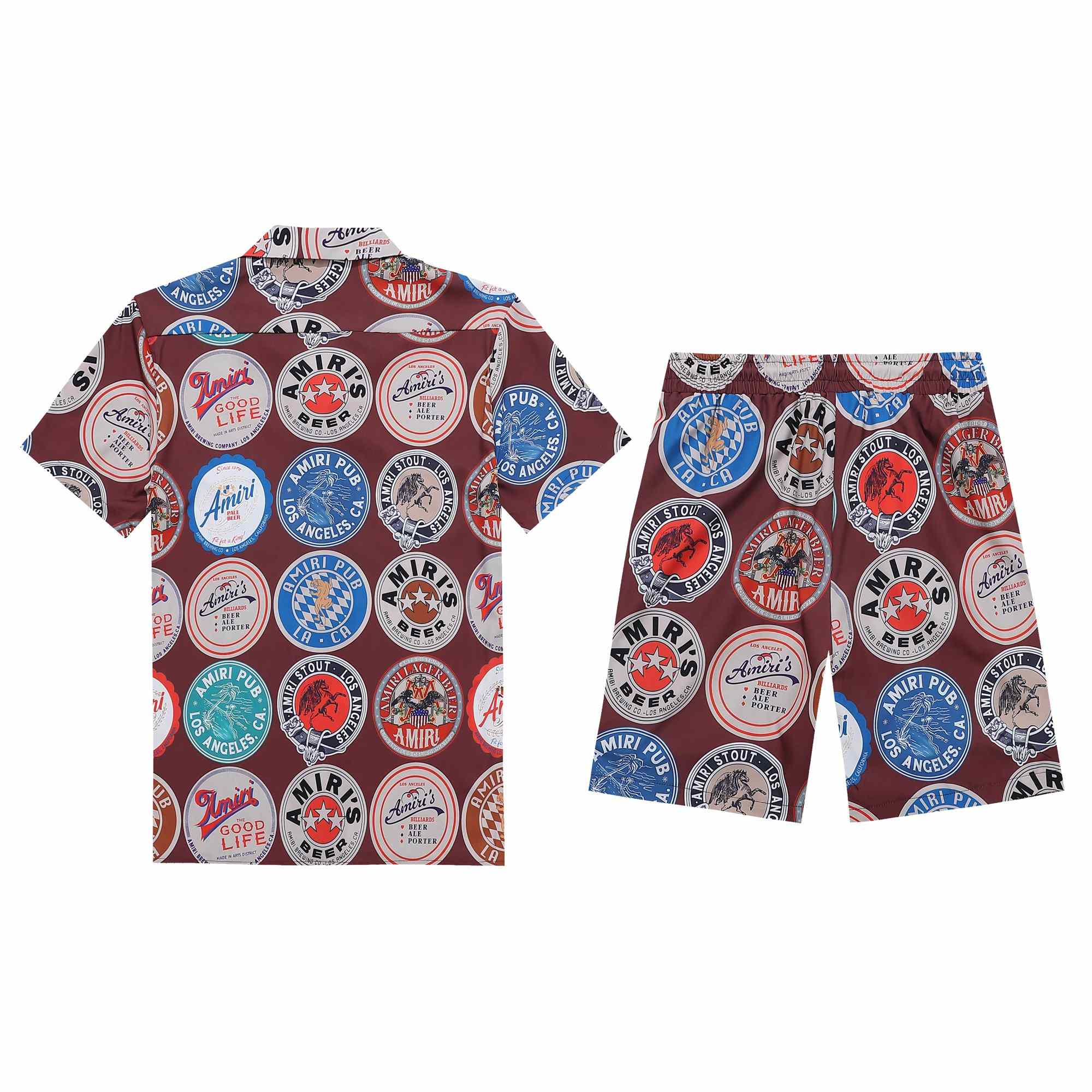 Amiri Silk Shirt And Short - FashionPlug