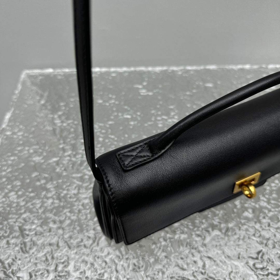 Balenciaga Bel Air Clutch On Strap Small In Black   - FashionPlug