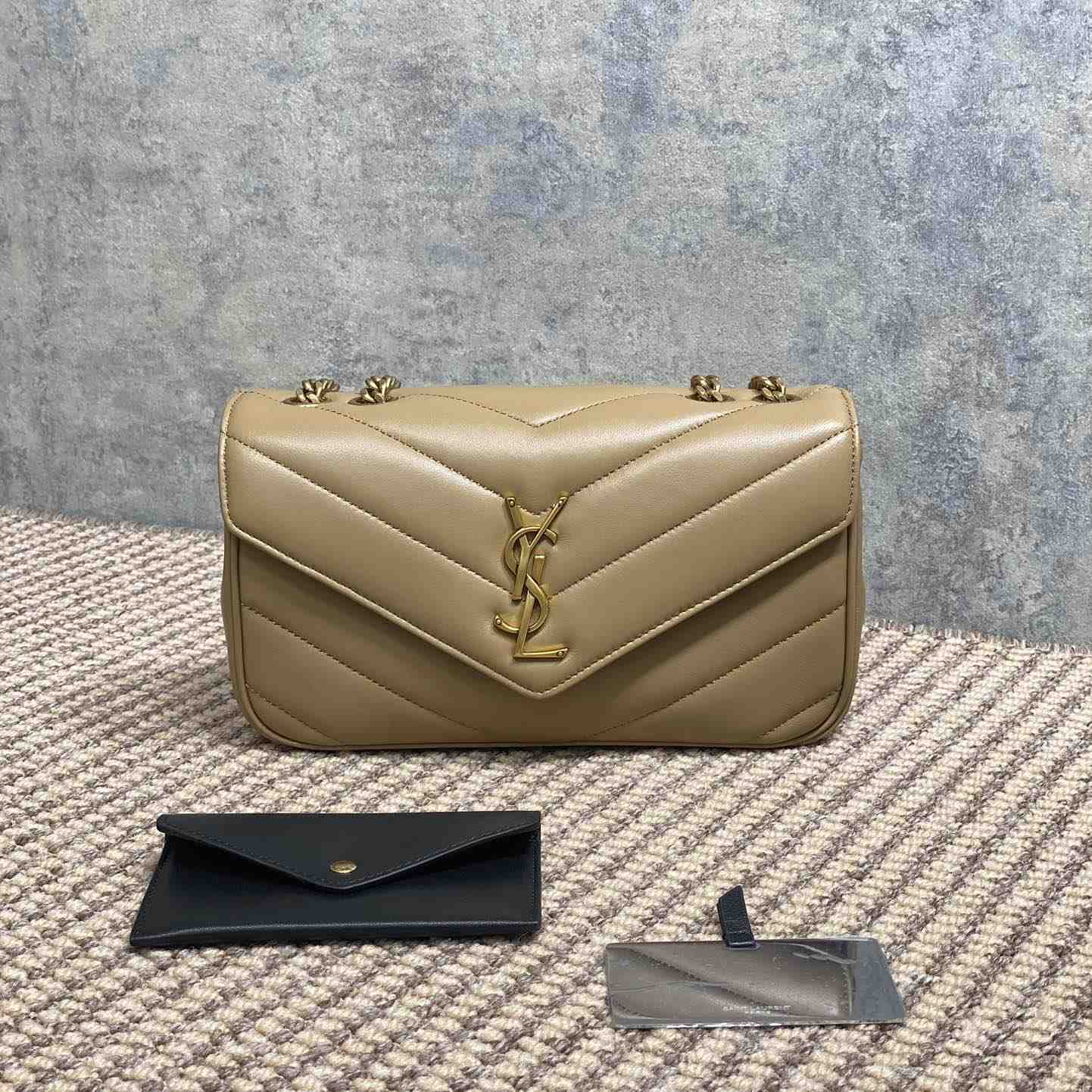 Saint Laurent Loulou Small In Matelasse Lambskin - FashionPlug