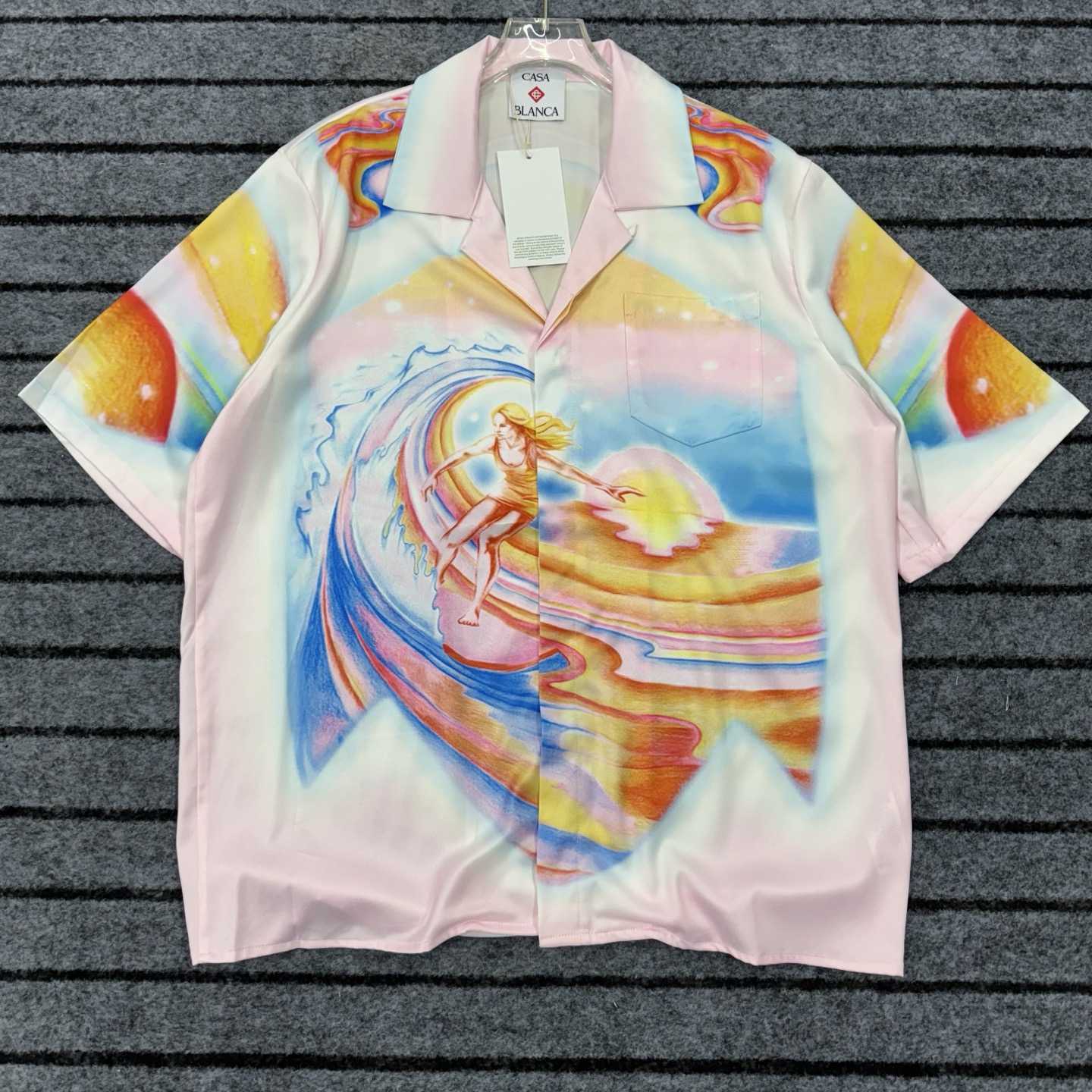 Casablanca Psychedelic Nirvana Swim Shirt - FashionPlug