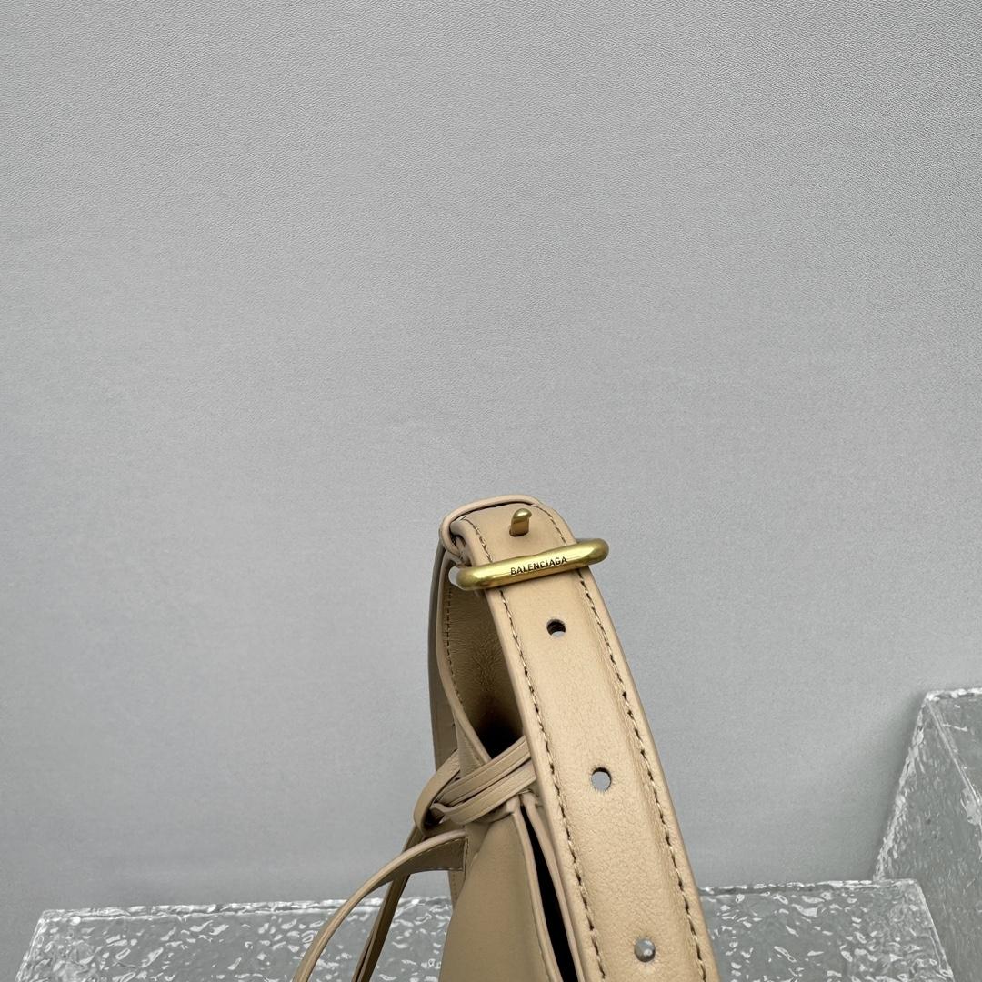 Balenciaga Bel Air Hobo Bag Small In Latte - FashionPlug