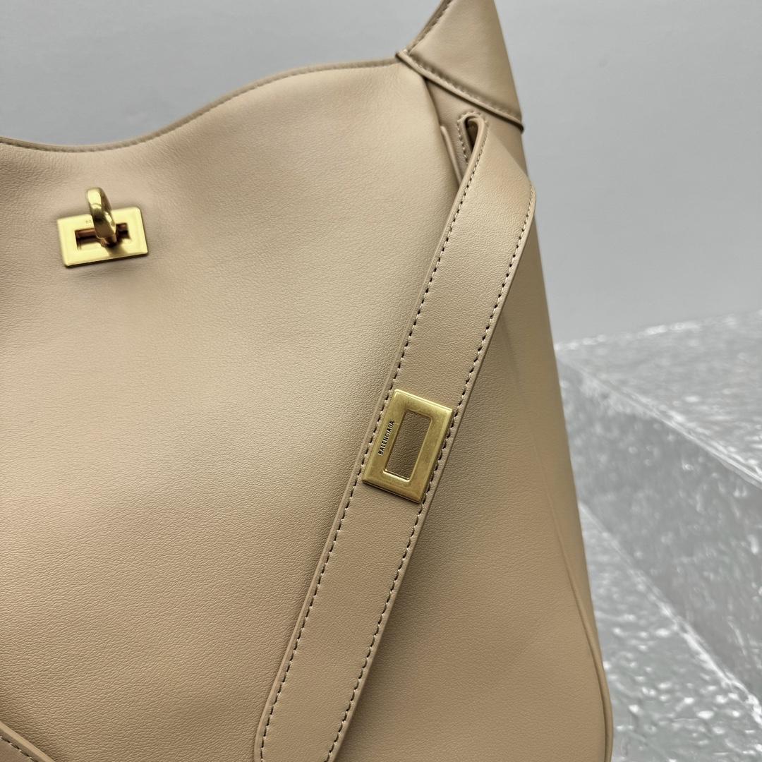 Balenciaga Bel Air Hobo Bag Small In Latte - FashionPlug
