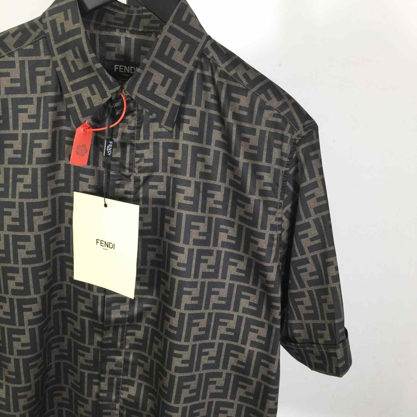 Fendi Brown Silk Shirt - FashionPlug