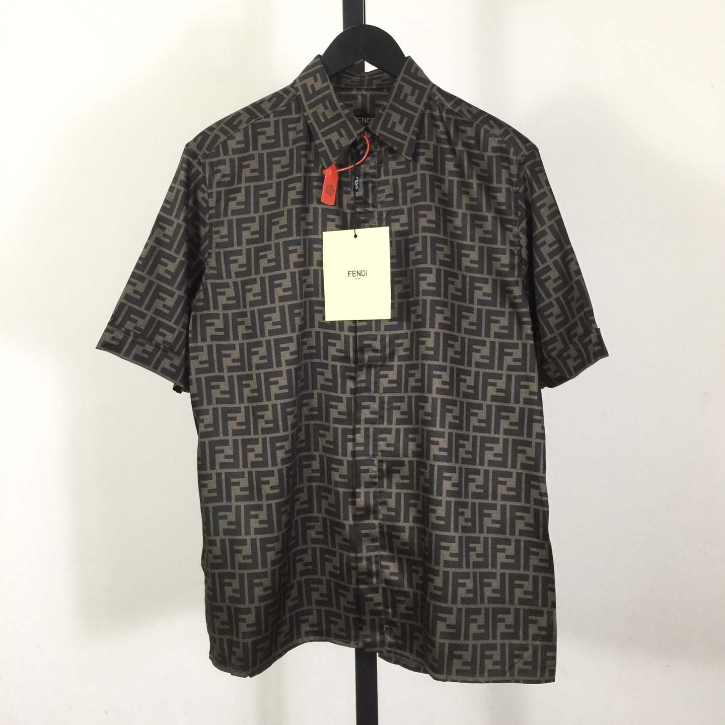 Fendi Brown Silk Shirt - FashionPlug