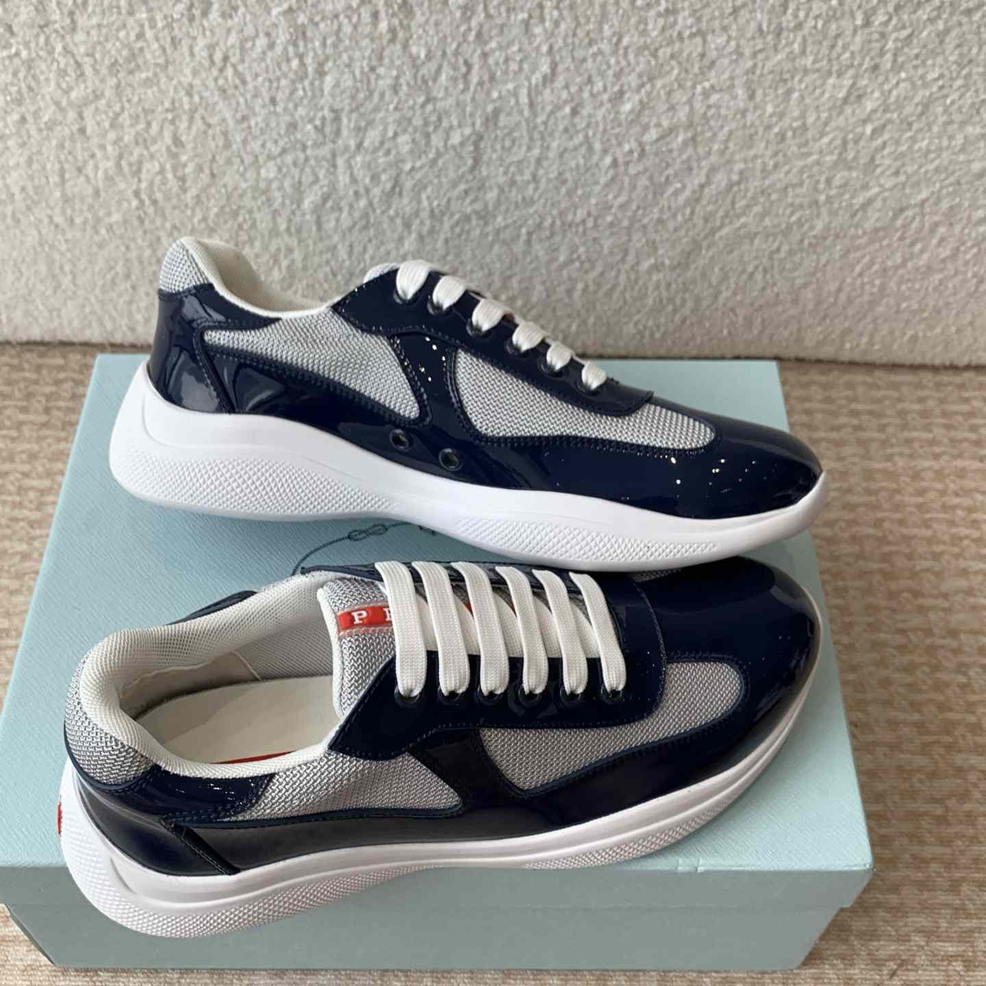 Prada Prada Cloudburst Gray Bronze Low Top Sneaker - FashionPlug