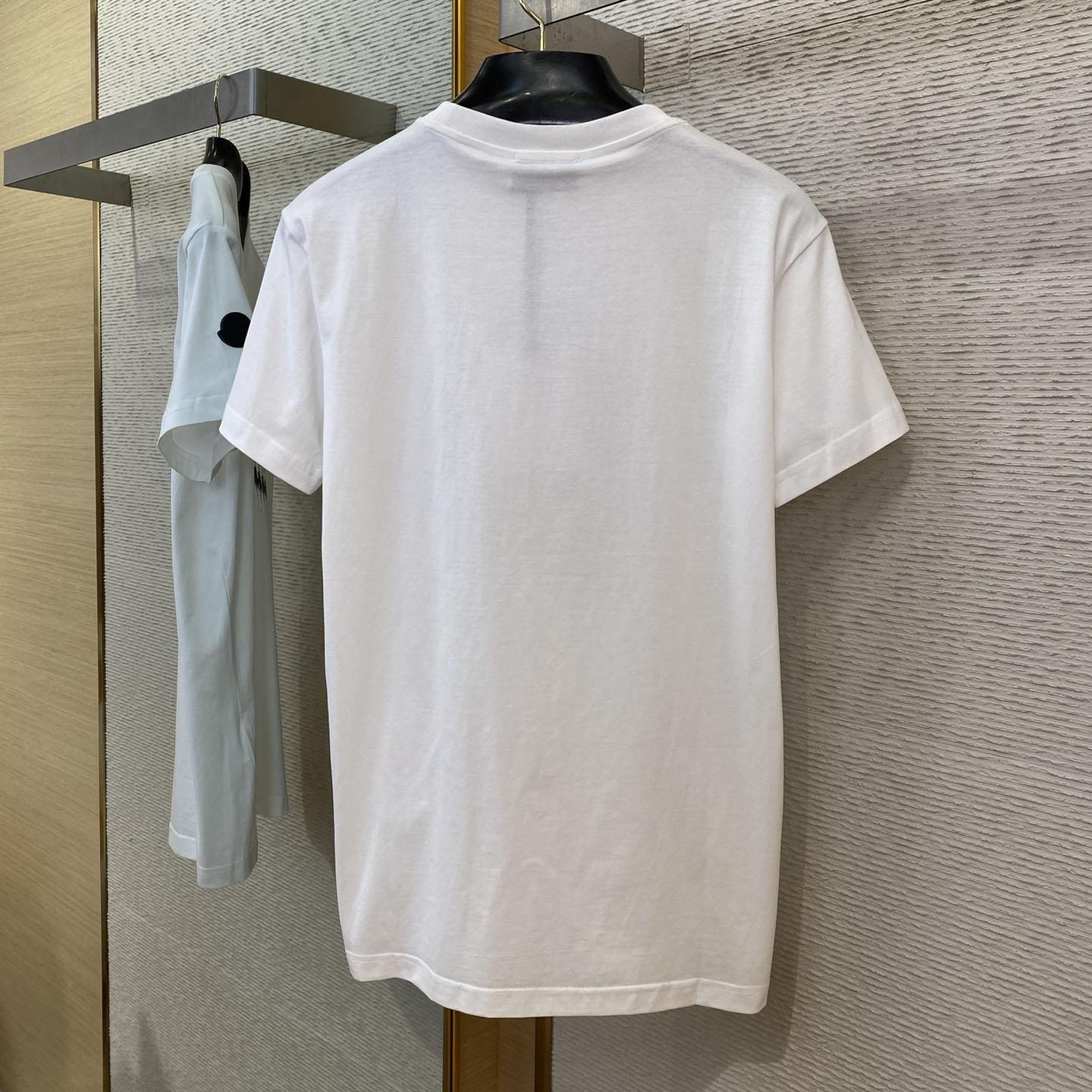 Moncler Blurred Logo Cotton T-shirt - FashionPlug