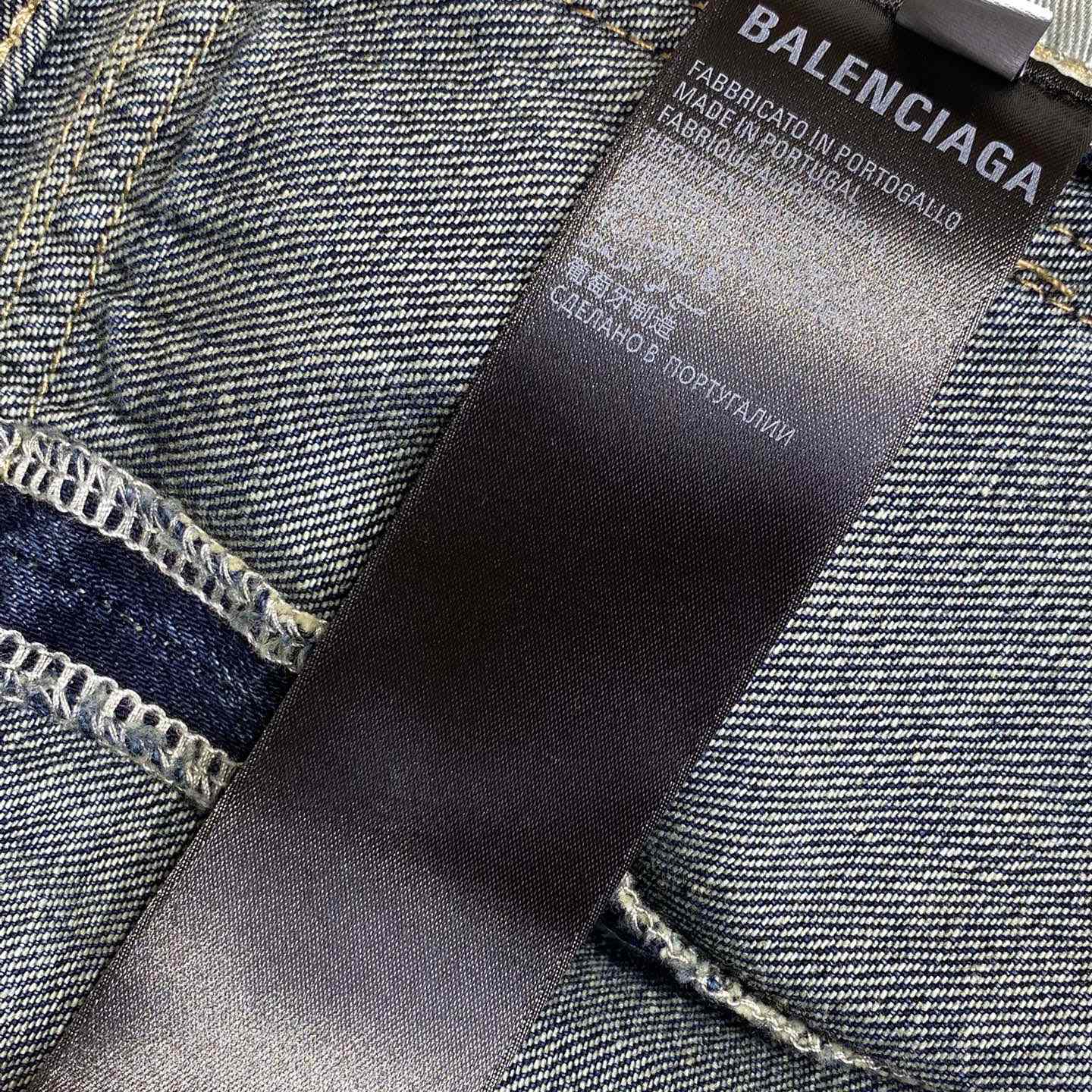 Balenciaga Flared Cargo Pants In Dark Blue - FashionPlug