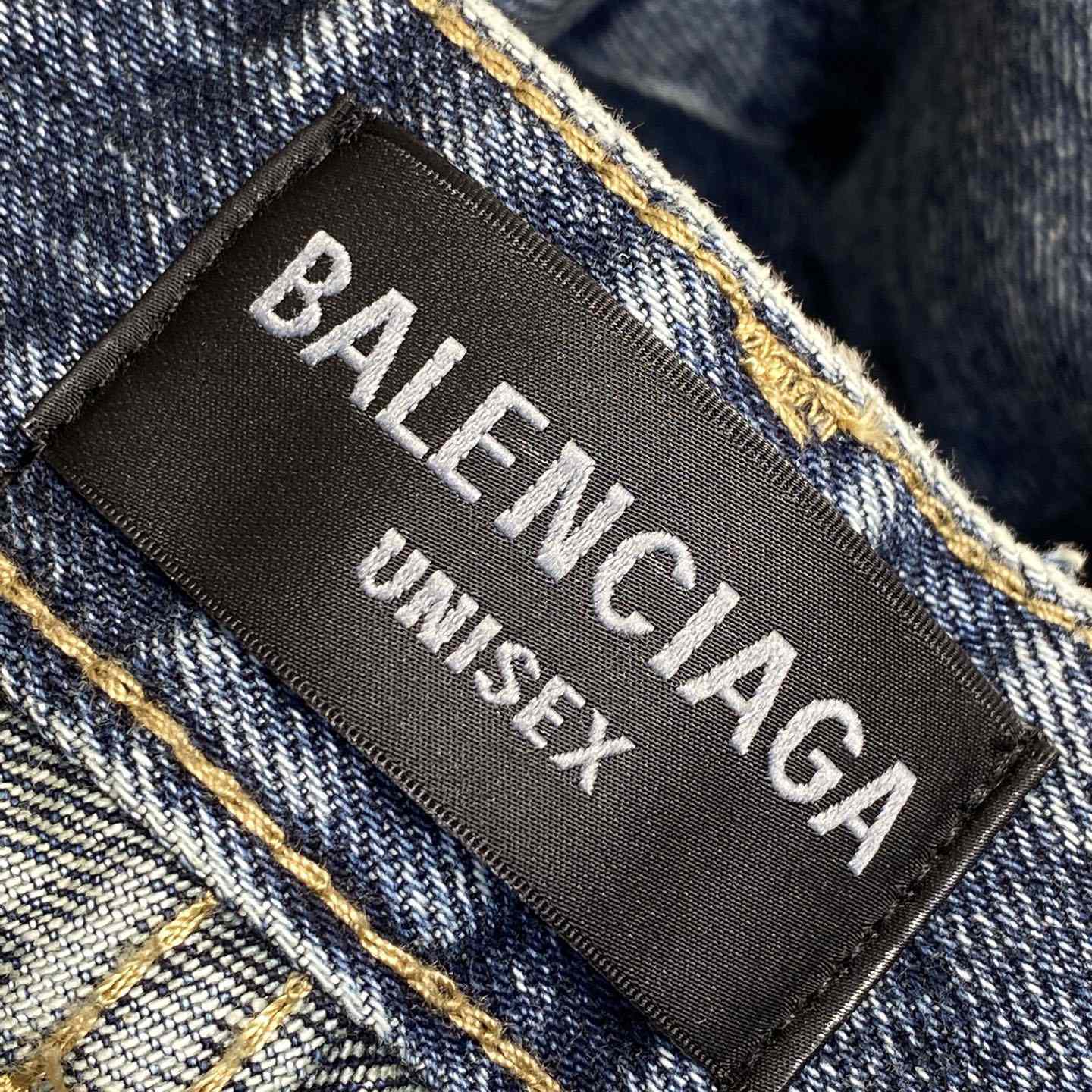 Balenciaga Flared Cargo Pants In Dark Blue - FashionPlug