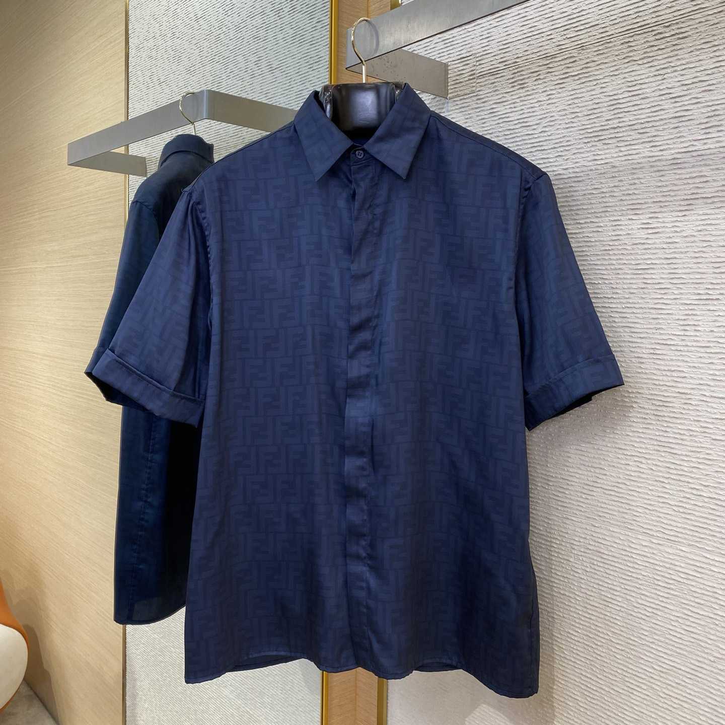 Fendi Allover Logo Printed Buttoned Shirt - FashionPlug