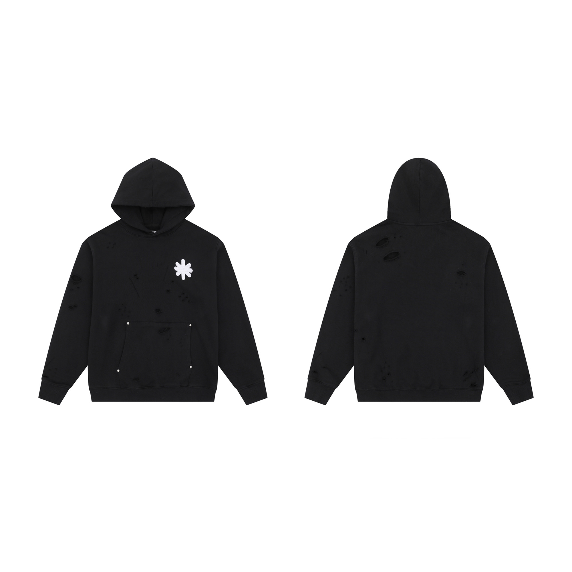 LostShdws OG Logo Hoodie Heather Black - FashionPlug