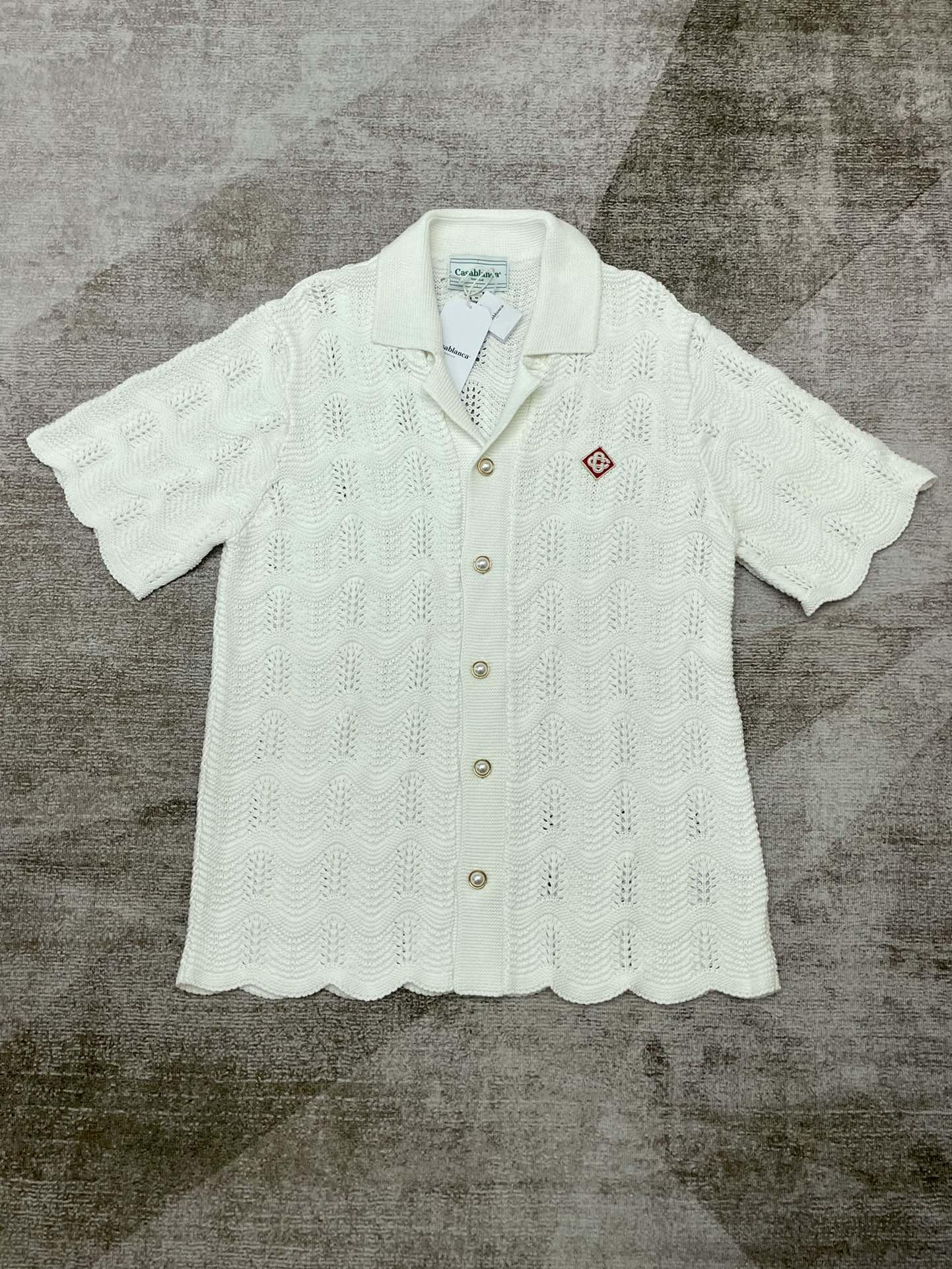 Casablanca Wave Shirt   D0033 - FashionPlug