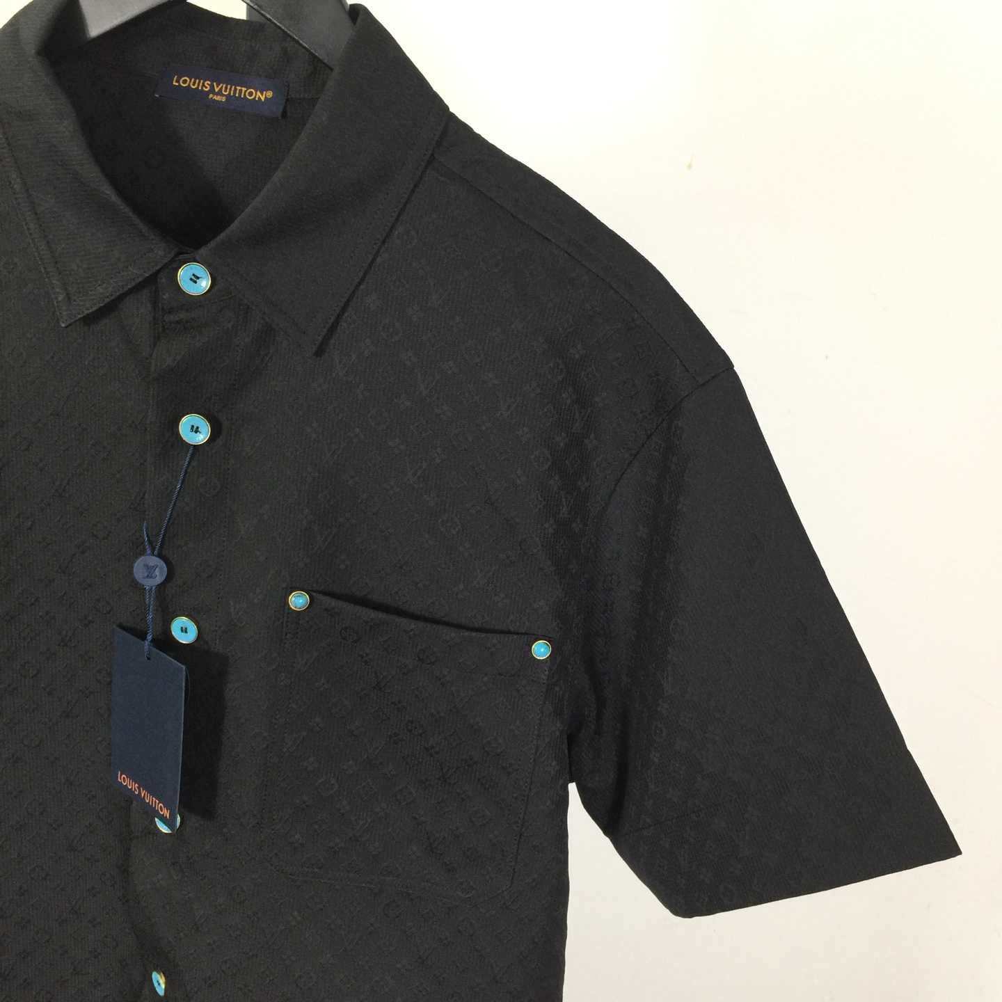 Louis Vuitton Monogram Short-Sleeved Cotton Shirt   - FashionPlug