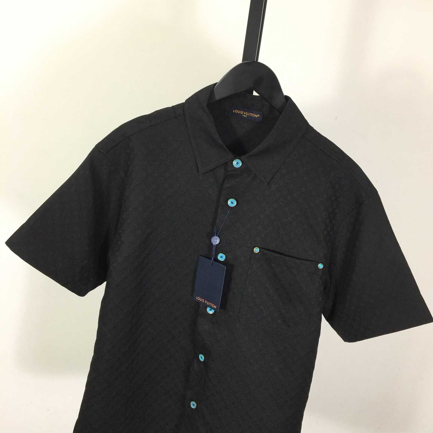 Louis Vuitton Monogram Short-Sleeved Cotton Shirt   - FashionPlug