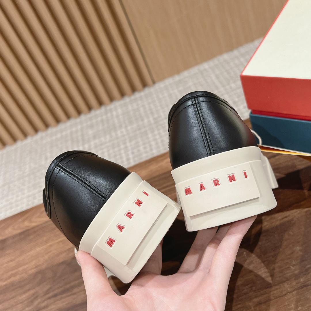 Marni Pablo Leather Sneakers  - FashionPlug
