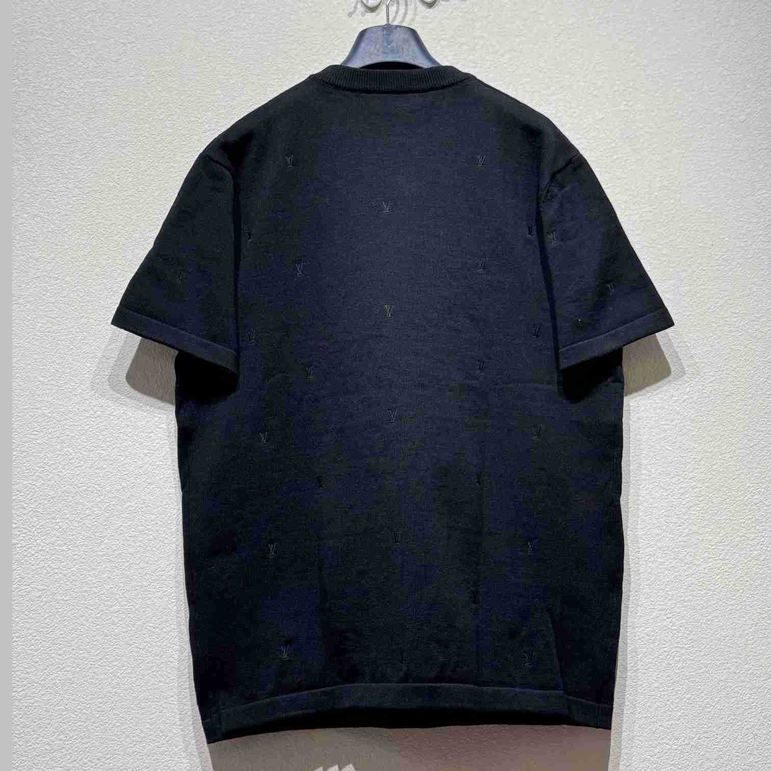 Louis Vuitton LV Blason Embroidered Short-Sleeved Crewneck   1AHVPR - FashionPlug