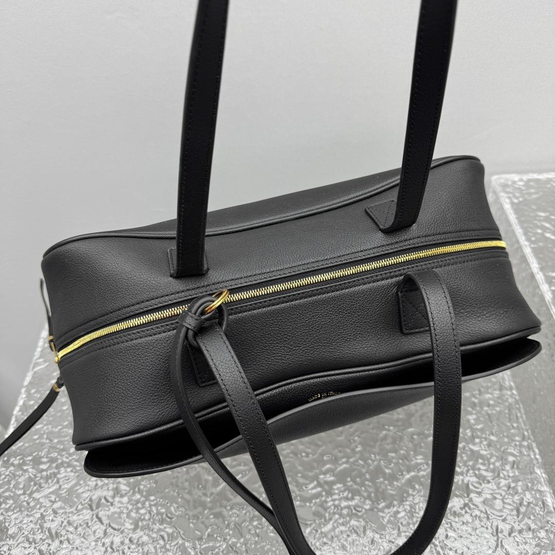 Balenciaga Carrie Bowling Bag Medium In Black  - FashionPlug