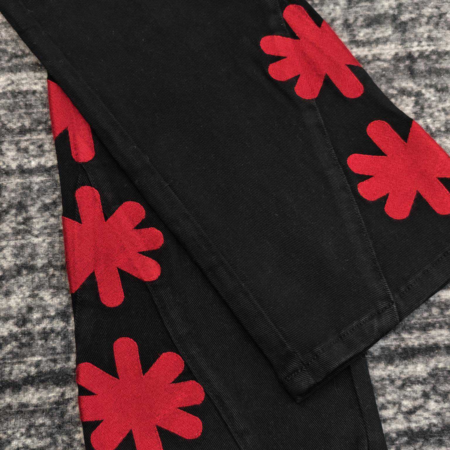 Lost Shadows  Red Waxed Denim   709 - FashionPlug