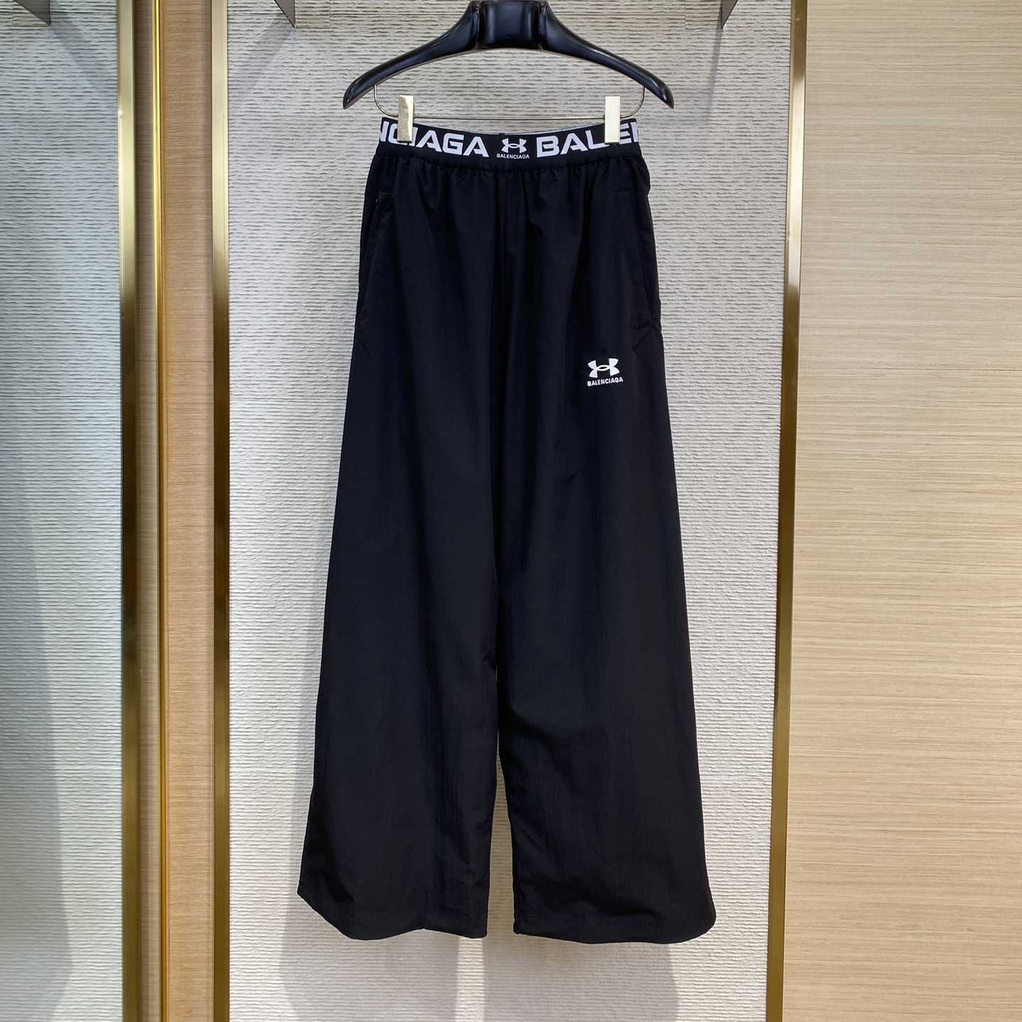 Balenciaga Men's Under Armour® Reversible Layered Tracksuit Pants In Black - FashionPlug