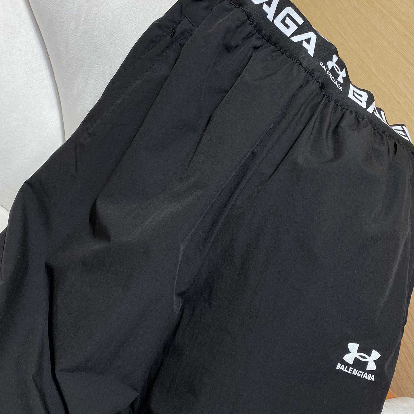 Balenciaga Men's Under Armour® Reversible Layered Tracksuit Pants In Black - FashionPlug