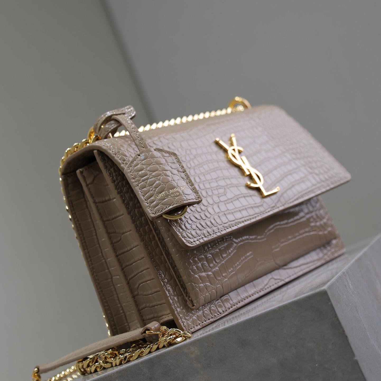 Saint Laurent Women Sunset Medium Leather Shoulder Bag （22x8x16 cm） - FashionPlug
