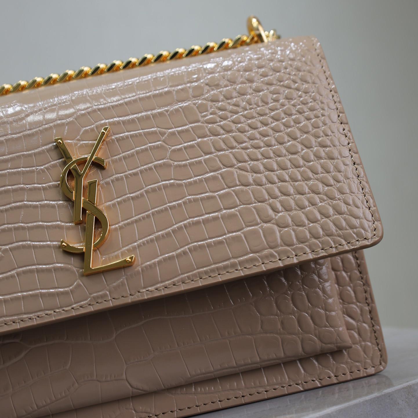 Saint Laurent Women Sunset Medium Leather Shoulder Bag （22x8x16 cm） - FashionPlug