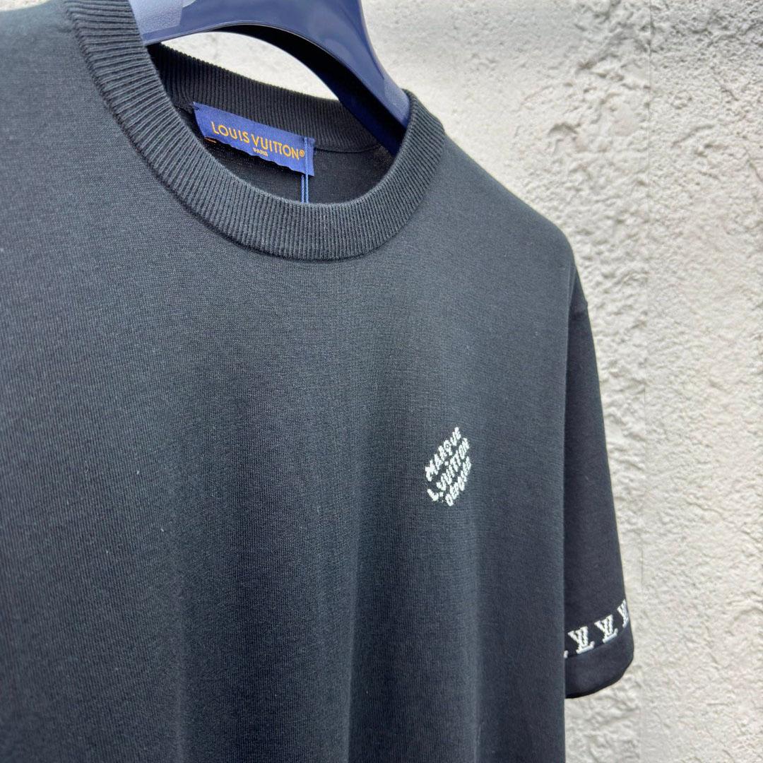 Louis Vuitton Short-Sleeved Cotton Crewneck  1AGKMG - FashionPlug